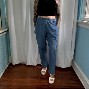 Sag Harbor vintage denim elastic waist jean pants